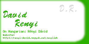 david renyi business card