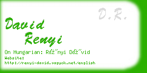 david renyi business card